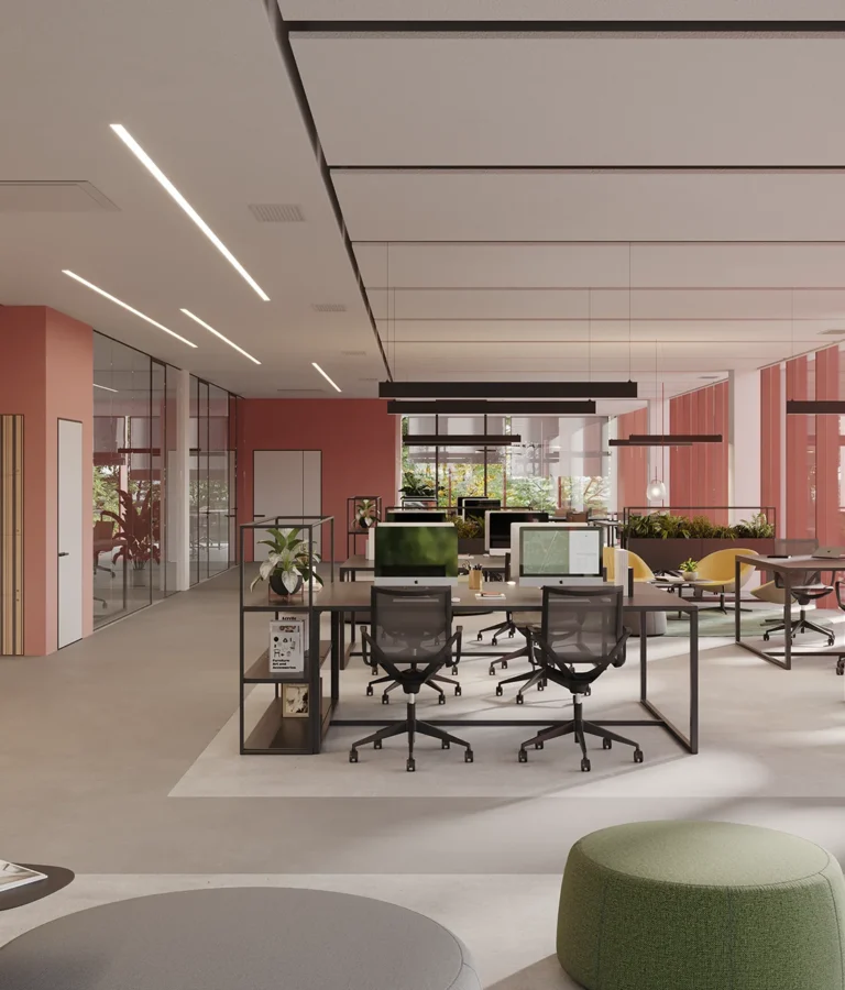 Vista interni uffici piano primo frontale testi223 milano bicocca - Testi 223